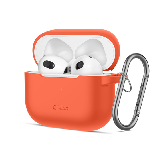 Изображение Tech-Protect TECH-PROTECT SILICONE HOOK APPLE AIRPODS 3 NEON ORANGE