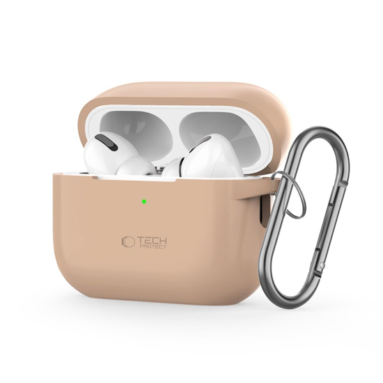 Изображение Tech-Protect TECH-PROTECT SILICONE HOOK APPLE AIRPODS PRO 1 / 2 CAFFE LATTE