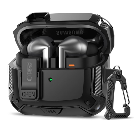 Picture of TECH-PROTECT CARBONOX MAGSAFE SAMSUNG GALAXY BUDS 3 / 3 FE / 3 PRO BLACK