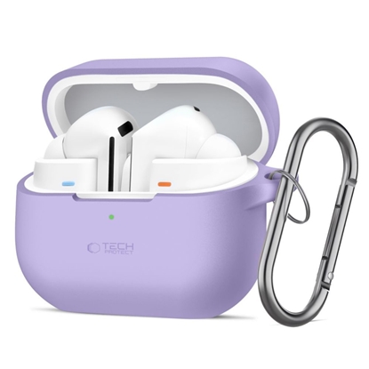 Attēls no TECH-PROTECT SILICONE HOOK SAMSUNG GALAXY BUDS 3 / 3 FE / 3 PRO LAVENDER