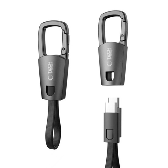Picture of Tech-Protect Tech-Protect Ultraboost DNA Cable with Keychain USB-C PD 60W / 3A - Gray