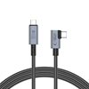 Picture of Tech-Protect Tech-Protect UltraBoost Max L USB-C 4.0 (straight) / USB-C 4.0 (angled) PD 240W 8K 40Gbps 1.5m Cable - Gray