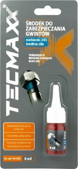 Picture of TECMAXX rodek do zabezpieczania gwintów niebieski - redni 6 ml