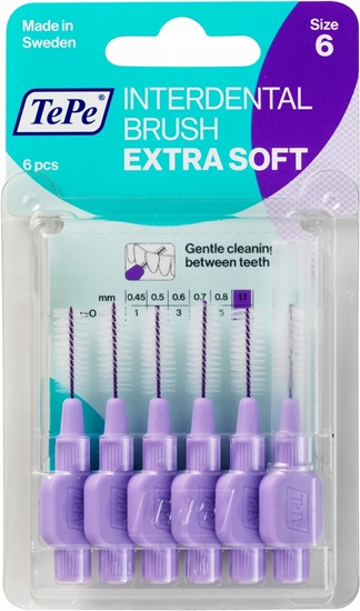 Picture of TePe Brush ExtraSoft Lilac 1,1 6 Pieces