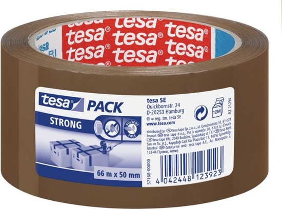 Изображение Tesa Tama pakowa cichoodwijalna tesapack® STRONG 66m x 50mm, brzowa (57168-00000-05)