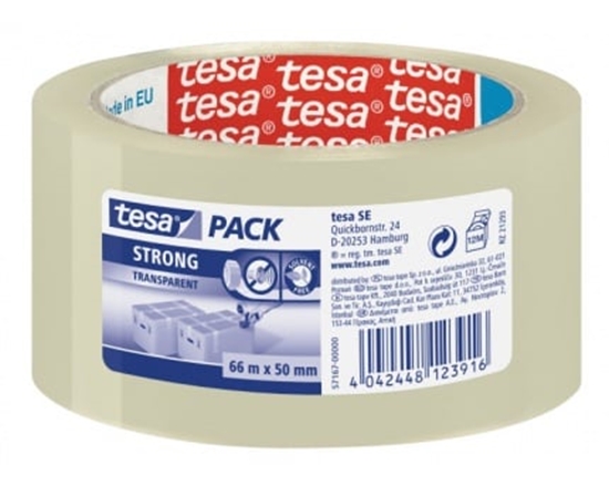 Изображение Tesa Tama pakowa mocna cichoodwijalna 66m 50mm przezroczysta H5716700