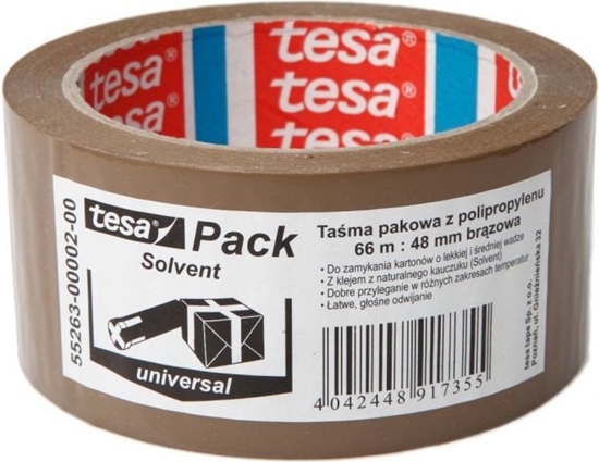 Изображение Tesa Tama pakowa tesa® SOLVENT 66m x 48mm, brzowa (55263-00002-00)