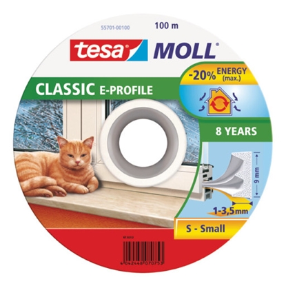 Picture of Tesa Uszczelka gumowa 9mm profil E biaa 100m (5570100)