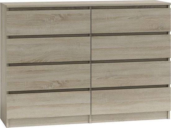 Picture of Topeshop Dua komoda szafka 8 szuflad 140cm * db sonoma