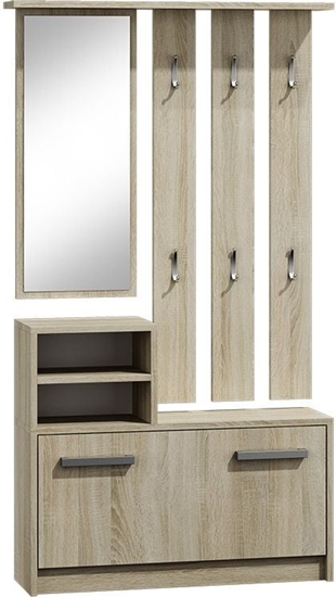 Picture of Topeshop garderoba wieszak lustro szafka na buty, db sonoma (4560506) (GAR SONOMA CDF)