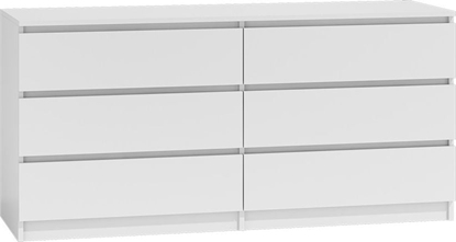 Изображение Topeshop Komoda 140cm 6 szuflad biay