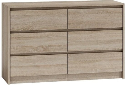 Attēls no Topeshop Komoda szafka 6 szuflad 120cm db sonoma karo k120