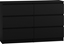 Attēls no Topeshop nowoczesna dua komoda na 6 szuflad m6 120 czer (M6 120 CZER)