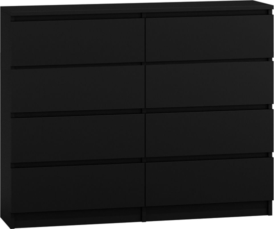 Picture of Topeshop Nowoczesna dua komoda na 8 szuflad m8 120 czer