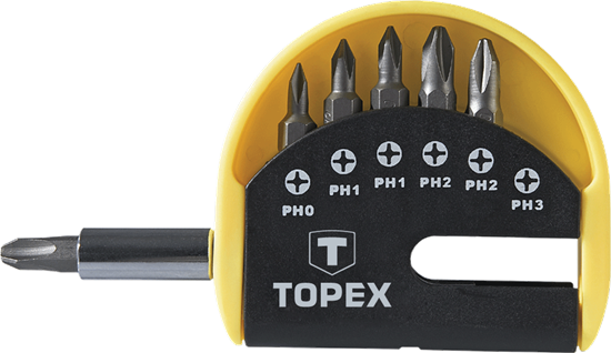 Изображение Topex Kocówki wkrtakowe z uchwytem 7szt. - 39D350