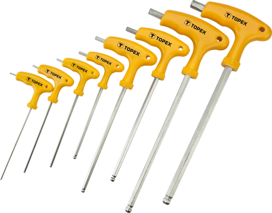 Picture of Topex Zestaw kluczy imbusowych hex typ T 2-10mm z kulk 8szt. (35D967)
