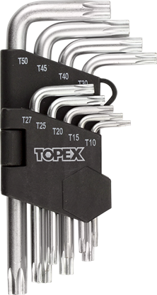 Picture of Topex Zestaw kluczy trzpieniowych torx typ L T10-T50 9szt. (35D960)