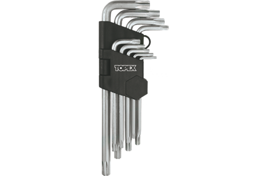 Picture of Topex Zestaw kluczy trzpieniowych torx typ L T10-T50 9szt. (35D961)