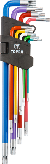 Picture of Topex Zestaw kluczy trzpieniowych torx typ L T10-T50 9szt. (35D969)