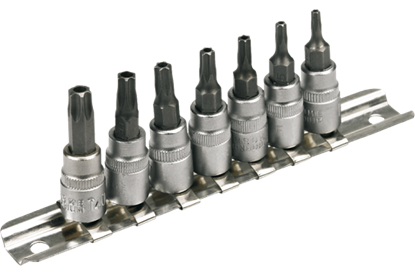 Picture of Topex Zestaw nasadek trzpieniowych Torx z otworem 1/4" T10-T40 7szt. (39D378)