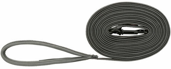 Изображение Trixie Fusion Tracking, smycz, dla psa, szara, tama parciana, MXL: 5 m/17 mm, gumowana