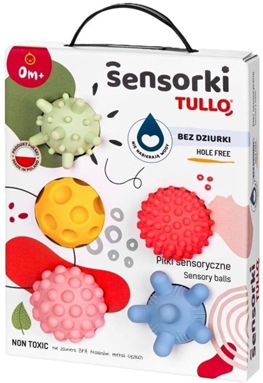 Изображение Tullo Piki sensoryczne pastelowe bez dziur, 5 szt.