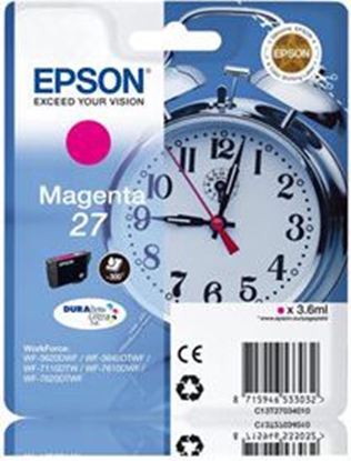 Attēls no Tusz Epson Magenta 27 DURABrite UltraInk (C13T27034010)
