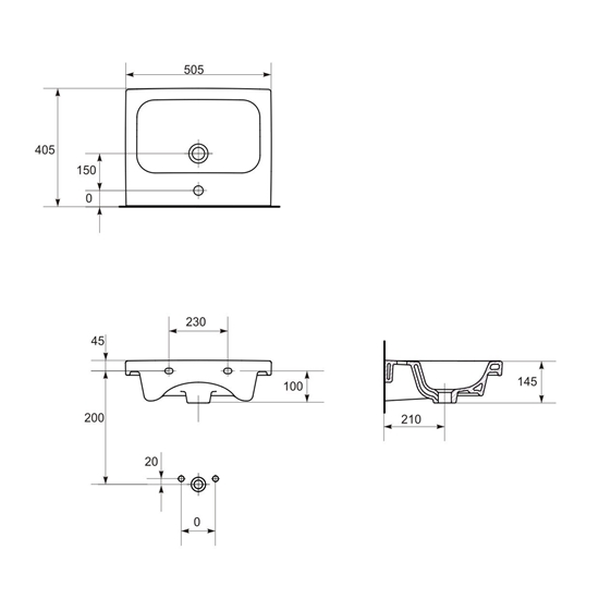 Picture of Umywalka Cersanit Colour 50cm (K103-005)