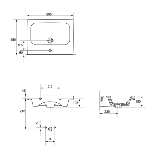 Picture of Umywalka Cersanit Colour 60cm (K103-007)