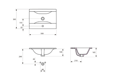 Attēls no Umywalka Cersanit Ontario New 50cm (K669-001)