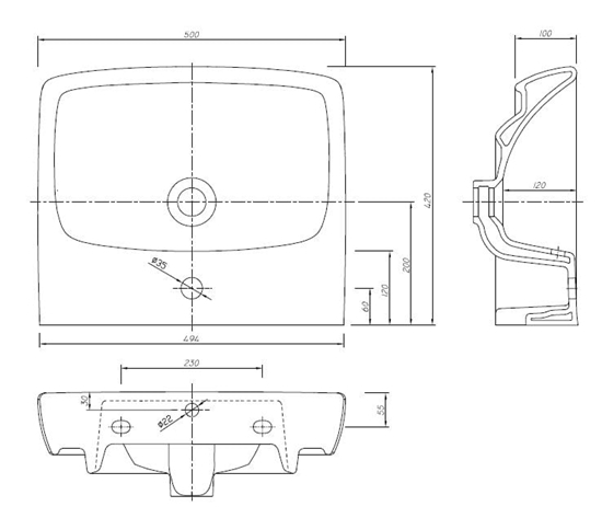 Изображение Umywalka Koo Nova Pro 50cm (M31151000)