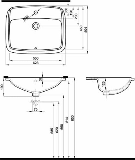 Picture of Umywalka Koo Nova Pro 55cm (M31858000)