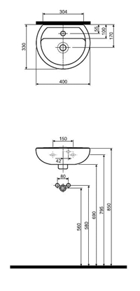 Picture of Umywalka Koo Rekord 40cm (K92140000)