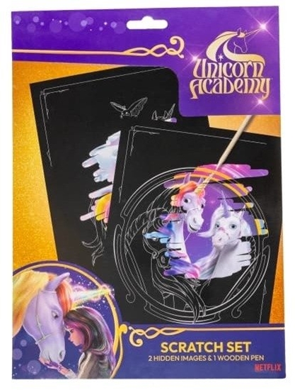 Picture of UNICORN ACADEMY, Scratch set w/pencil