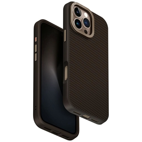 Picture of UNIQ Uniq Keva Max Magclick Charging Camera Stand Case for iPhone 16 Pro Max - Brown