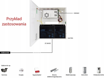 Attēls no UPS Pulsar HPSB-24V7A-C Zasilacz buforowy impulsowy 27,6V/7A/2x17Ah