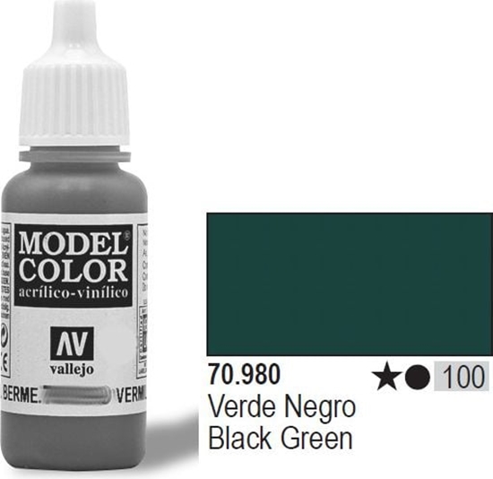 Picture of Vallejo Farba Nr100 Black Green 17ml - 70980