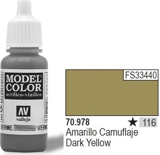Picture of Vallejo Farba Nr116 Dark Yellow 17ml