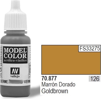 Attēls no Vallejo Farba Nr126 Goldbrown Matt 17ml - 70877