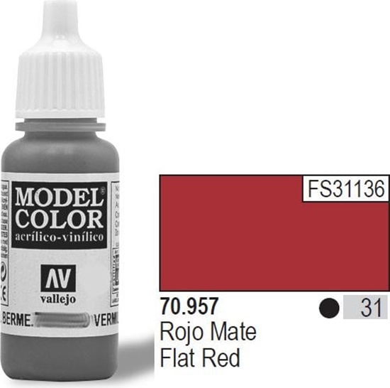 Picture of Vallejo Farba Nr31 Flat Red Matt 17ml - 70957
