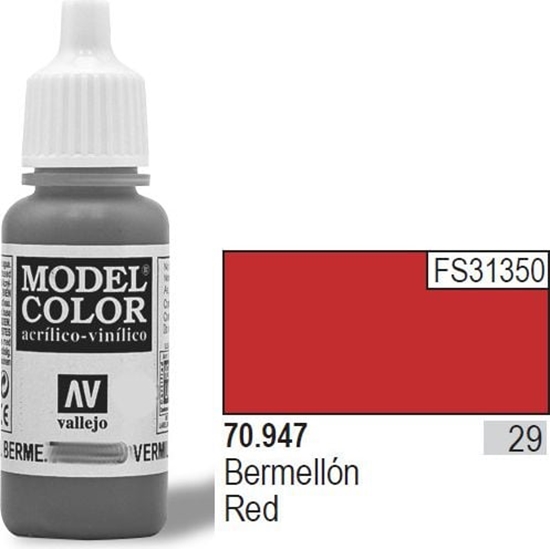 Picture of Vallejo VALLEJO Farba Nr29 Vermillion Matt 17ml - 70947