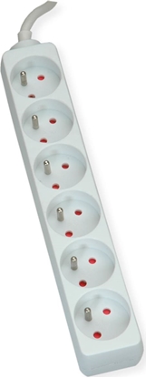 Picture of Value Power Strip, 6-way UTE, white, 3 m