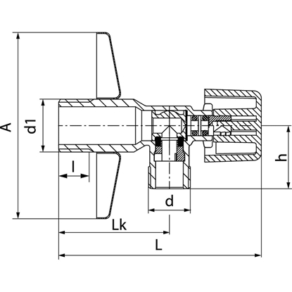 Picture of Valvex Zawór ktowy Eko 1/2"x1/2"  (1482120)