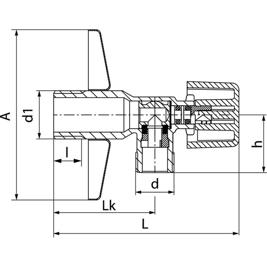 Picture of Valvex Zawór ktowy Eko 1/2"x1/2"  (1482120)
