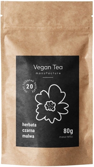Picture of Vegan Tea Herbata czarna Czarna Malwa - opakowanie uzupeniajce 80g