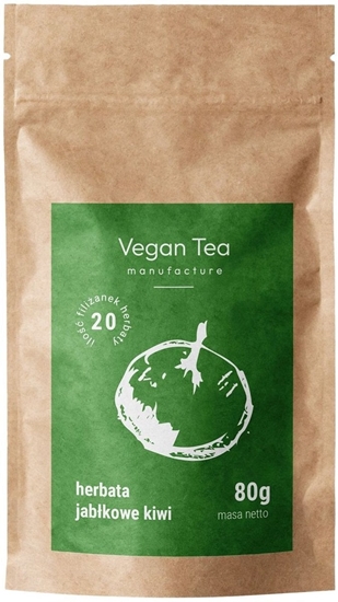 Picture of Vegan Tea Herbata zielona Jabkowe Kiwi - opakowanie uzupeniajce 80g
