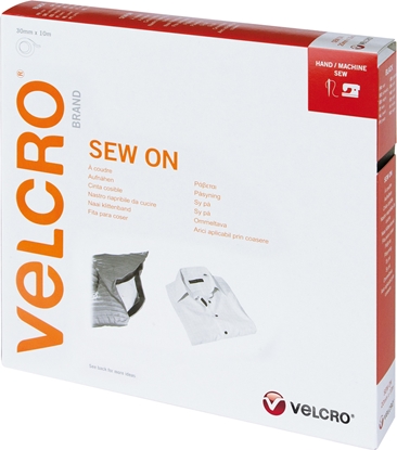 Picture of Velcro ® Klettband zum Aufnähen, Haken & Flausch 30mm x 10m Schwarz