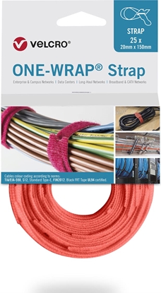 Изображение Velcro ® One Wrap® Strap 20mm x 200mm, 25 Stück, orange