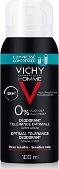 Picture of Vichy Dezodorant w Sprayu Vichy Tolrance Optimale Mczyzna Nie zawiera Alkoholu 48 godzin Unisex doroli (100 ml)