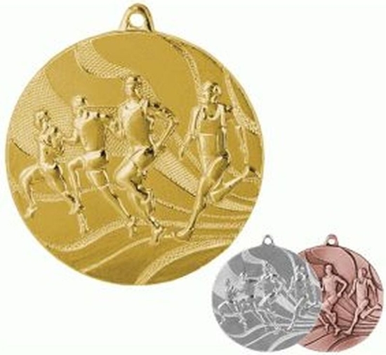 Изображение Victoria Sport Medal zoty- biegi - medal stalowy